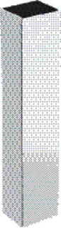GE Hochschrank mit einer Tür 36x180x29,1cm, weiß hgl./Glas weiß