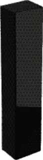 GE Hochschrank mit einer Tür 36x180x29,1cm, lava matt/Glas lava