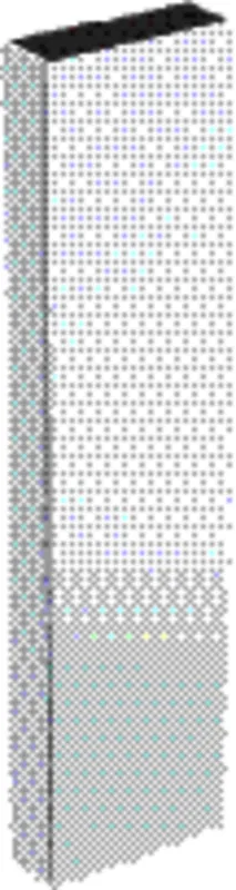 Geberit Hochschrank, 1 Tür u. i.Spiegel 45x180x15cm, weiß hgl./Glas weiß