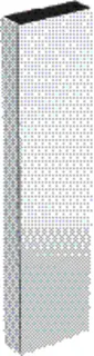 GE Hochschrank, 1 Tür u. i.Spiegel 45x180x15cm, weiß hgl./Glas weiß