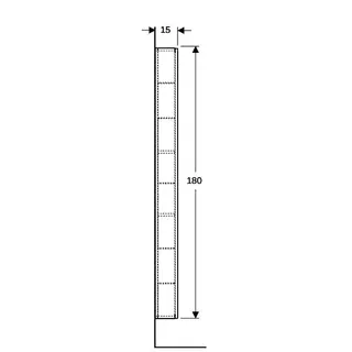 Geberit Hochschrank, 1 Tür u. i.Spiegel 45x180x15cm, lava matt/Glas lava – Bild 5