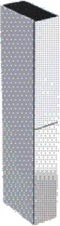 Geberit Hochschrank mit zwei Auszügen 24x180x48cm, weiß hgl./Glas weiß – Bild 2