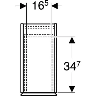 Geberit Hochschrank mit zwei Auszügen 24x180x48cm, weiß matt – Bild 5