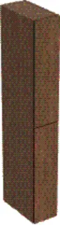 Geberit Hochschrank mit zwei Auszügen 24x180x48cm, Eiche – Bild 2