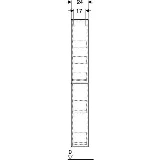Geberit Hochschrank mit zwei Auszügen 24x180x48cm, Eiche – Bild 5