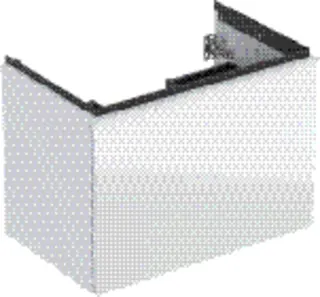 Waschtisch-US 740x541x475mm design4YOU, K: weiß hgl, F: Glas weiß – Bild 2