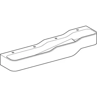 Geberit Bambini Spiel/Waschlandschaft B:180cm 4 Waschpl., tieferes B links, 4 Hahnloch, weiß – Bild 3