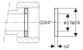 Geberit Flachdichtung FaserVerb.Werkst. d24xdi17.0x2 – Bild 3
