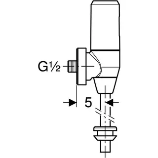 Geberit DrSp. f. Urinal mit elektron. Spül IR Batteriebetrieb, Aufputz – Bild 5