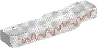 Geberit Bambini Spiel/Waschlandschaft B:180cm 4 Waschpl., tieferes B links, 4 Hahnloch, rot – Bild 2