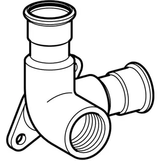 Geberit Mapress Edelstahl Eckanschlusswinkel 90Gr d22-Rp1/2, L:6,2cm – Bild 3