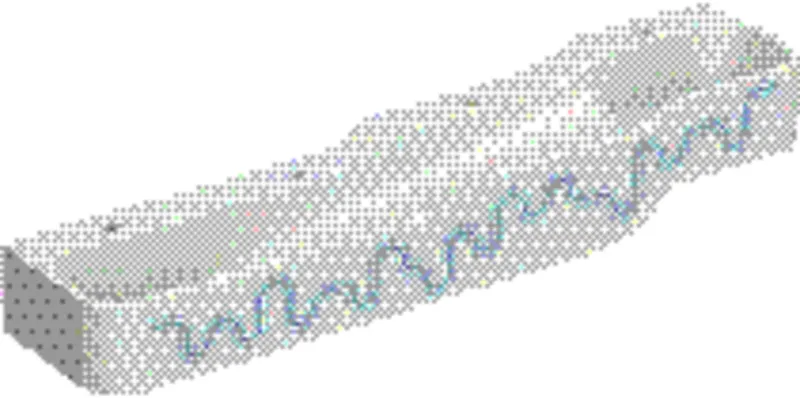 Geberit Bambini Spiel/Waschlandschaft B:180cm 4 Waschpl., tieferes B links, 4 Hahnloch, blau