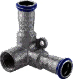 GE Mapress Edelstahl Eckanschlusswinkel 90Gr d22-Rp1/2, L:6,2cm