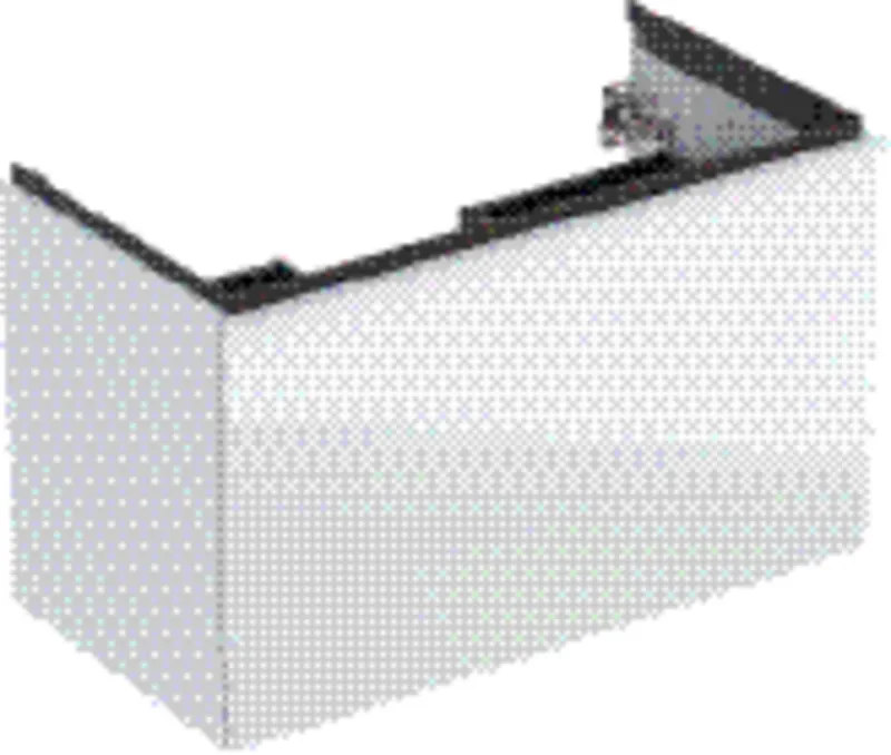 Waschtisch-US 888x541x475mm design4YOU, K: weiß hgl, F: Glas weiß