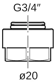 Geberit FlowFit Anschlussverschr. für Eurokonus d20-EuG3/4 – Bild 2