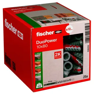 Dübel DuoPower 10x80 LD Paket mit 25 Stück – Bild 2