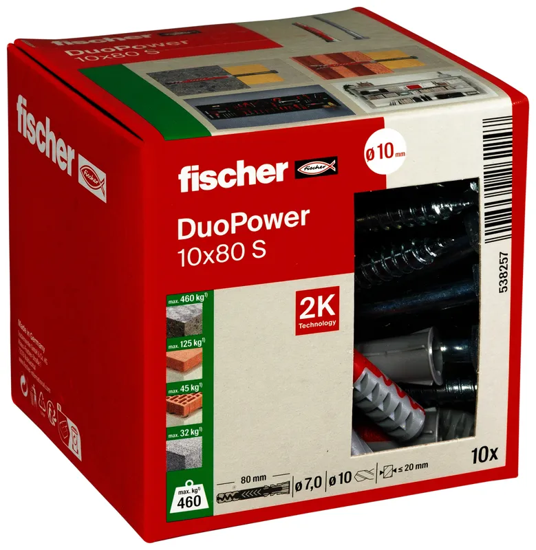 Dübel DuoPower 10x80 S LD Paket mit 10 Stück