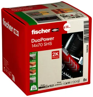 Dübel DuoPower 14x70 S LD Paket mit 8 Stück