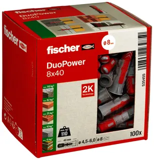 Dübel DuoPower 8x40 LD Paket mit 100 Stück – Bild 2