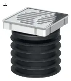 ACO Passino DN 110 GV50, Rahmen 104x104 Rost Edelstahl