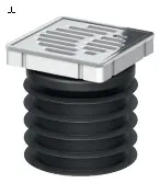 ACO Passino DN 110 GV50, Rahmen 104x104 Rost Edelstahl