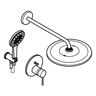GROHE UP-Duschsystem Essence 25287 2 WU KB Rainshower Mono 310 supersteel – Bild 4