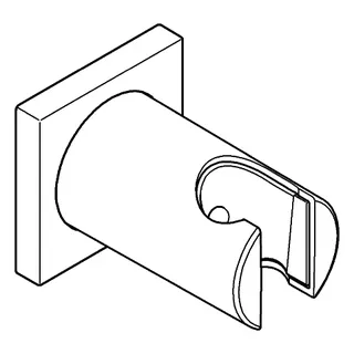 GROHE Wandbrausehalter Rainshower 27075 nicht verstellbar eckig hard graphite – Bild 4