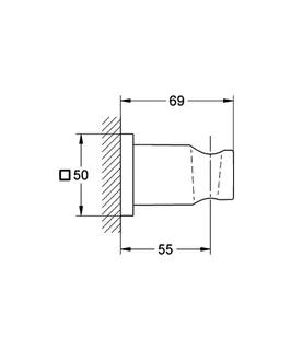 GROHE Wandbrausehalter Rainshower 27075 nicht verstellbar eckig hard graphite – Bild 5