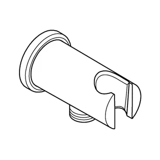GROHE Wandanschlussbogen Rainshower 26658 runde Rosette hard graphite geb. – Bild 4