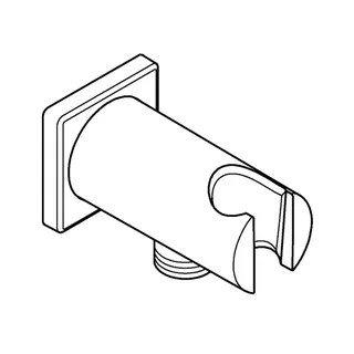 GROHE Wandanschlussbogen Rainshower 26659 eckige Rosette hard graphite geb. – Bild 3