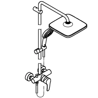 GROHE Duschsystem Tempesta 250 Cube 26692_1 Brause-EHM KB T. 250 Cube chrom – Bild 3