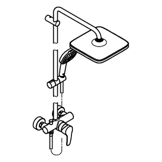 GROHE Duschsystem Tempesta 250 Cube 26692_1 Brause-EHM KB T. 250 Cube chrom – Bild 4