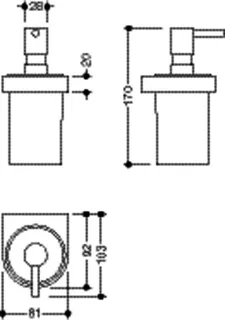 HEWI Seifensp. Kst. m. Halter Sys 800, Halter Plvb. schw tiefmatt – Bild 5