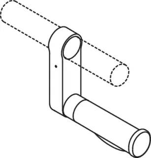 HEWI Aufrüstsatz WC-Papierhalter (USA) Serie 801 reinweiß – Bild 5