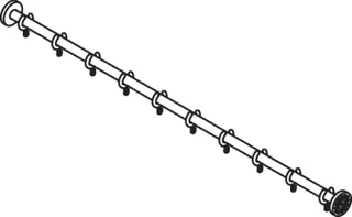 HEWI Vorhangstange, D25 mm, L=1219mm, Schliff – Bild 2
