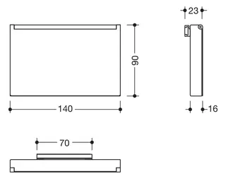 HEWI WC-Papierhalter Sys 900 Q, m. Deckel, chrom – Bild 2