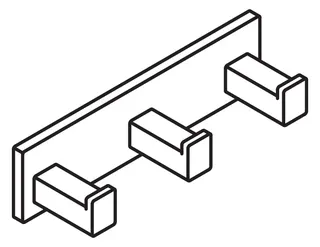 HEWI Hakenleiste Sys 900 Q, chrom, 3 Haken – Bild 3