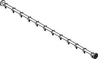 HEWI Vorhangstange, d:25, L=1524mm, Schliff – Bild 5