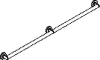 HEWI Haltegriff m.Stütze, d:32, L=1220mm plvb schw tiefmatt – Bild 4