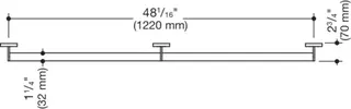 HEWI Haltegriff m.Stütze, d:32, L=1220mm plvb schw tiefmatt – Bild 5