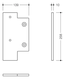 HEWI Montageplatte S50 für SK-Griff 801/805C/900(B), rechts