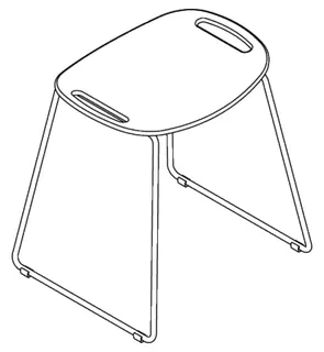HEWI Duschhocker, H:508mm, B:462mm, Gestell plb, Kst. PIR schw tiefmt-d-grau – Bild 5