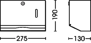 CWS Universal-Faltpapierhandtuchspender alu. elox., 250, 190x275x130mm – Bild 2