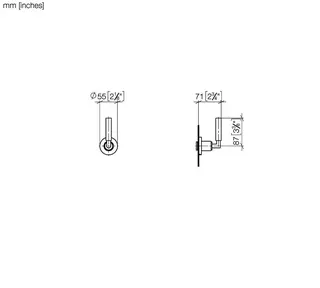 Dornbracht Unterputzventil, rechtsschließend TARA 36608882 3/4" Chrom – Bild 3