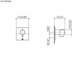 Dornbracht xTOOL UP-Therm. SERIENSPEZIFISCH 36503985 Messing gebürstet (23kt Gold) – Bild 3