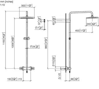 Dornbracht Shower Pipe SERIENSPEZIFISCH 34459980 Platin gebürstet – Bild 3