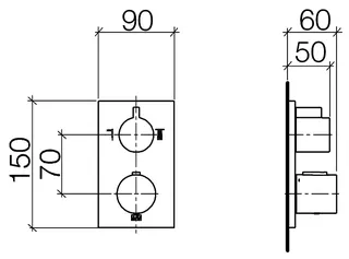 Dornbracht UP-Therm. SERIENSPEZIFISCH 36426670 Chrom gebürstet – Bild 3