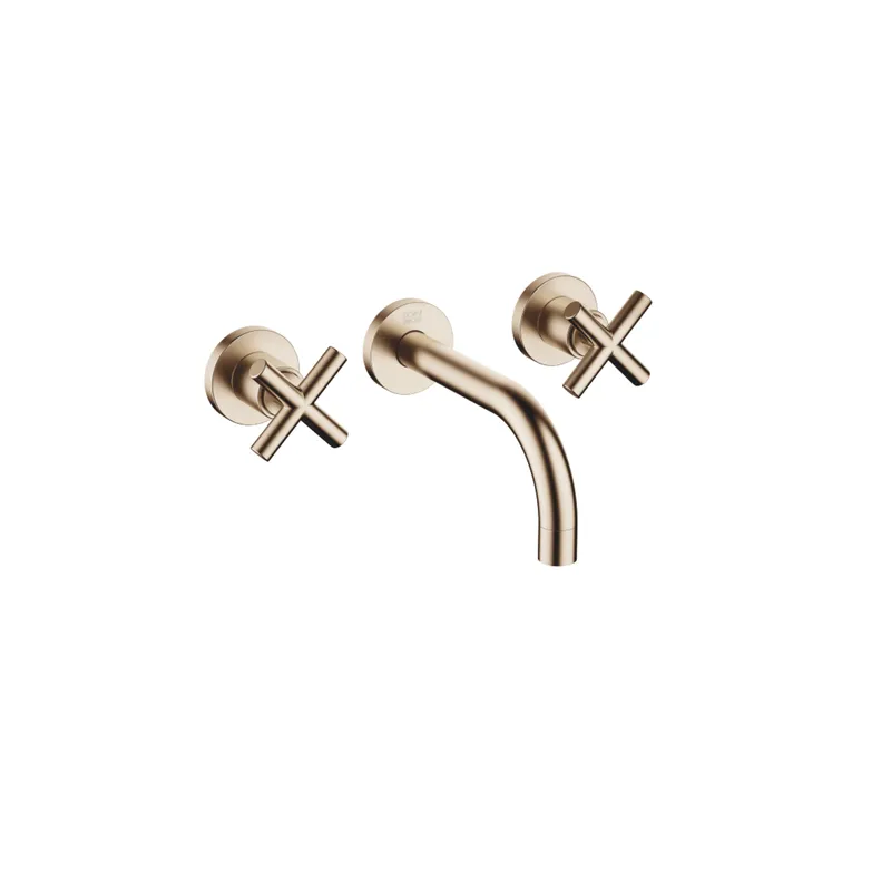 Dornbracht Waschtisch-Wandbatt. o.Ablgarn. TARA 36707892 Champagne gebürstet (22kt Gold)
