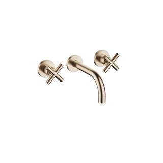 Dornbracht Waschtisch-Wandbatt. o.Ablgarn. TARA 36707892 Champagne gebürstet (22kt Gold)