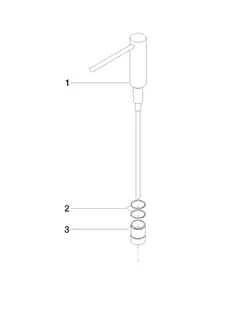 Dornbracht Spender Kopf kpl. ERSATZTEILE 90101053800 Chrom – Bild 2